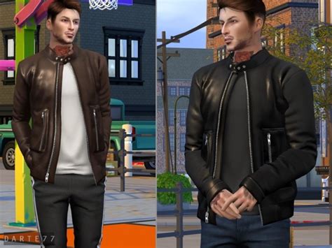 Racer Leather Jacket P At Darte77 Sims 4 Updates