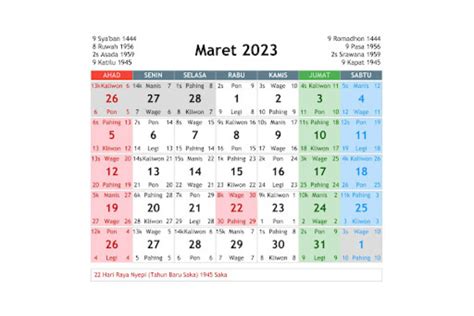 Calendar 2023 Indonesia Lengkap Dengan Hari Libur Nasional Janel Star