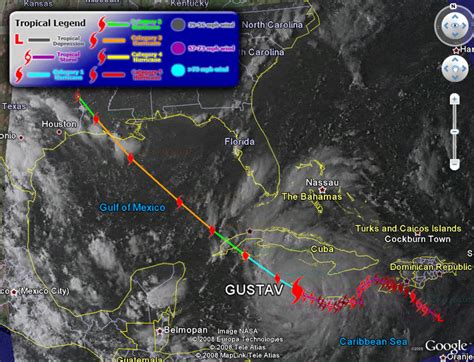 We update our list of satellites several times a day! Track Hurricane Gustav in Google Earth - Google Earth Blog