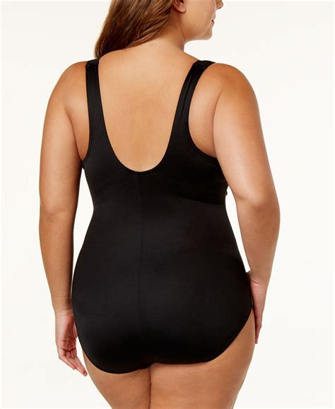 Miraclesuit Plus Size Escape One Piece Swimsuit With Underwire Macys