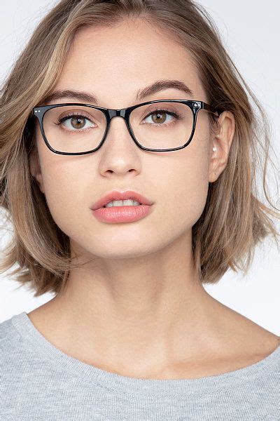Black Rectangle Eyeglasses Available In Variety Of Colors To Match Any Outfit These Stylish