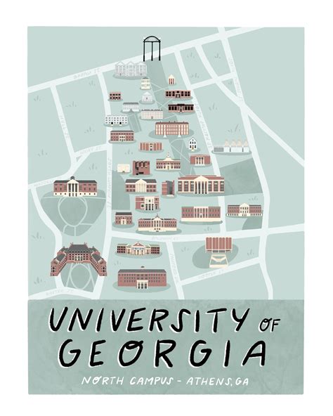 Uga Illustrated Campus Map — Anna Forrester