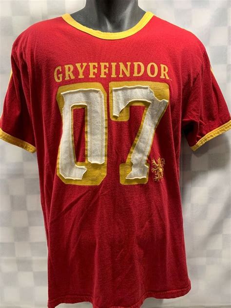 Harry Potter Gryffindor 07 Jersey Style T Shirt Size L Harrypotter