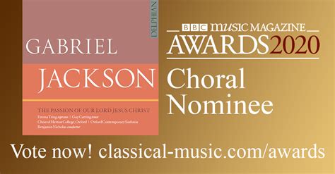 College Choirs Jackson Passion Cd Shortlisted For Bbc Award