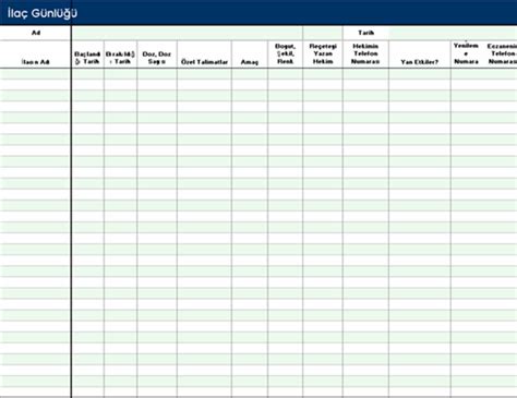 Eker Takip Izelgesi Excel