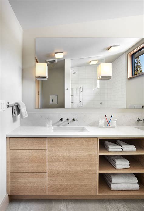 Your bathroom is also one of your house rooms that need to be decorated. 15 Examples Of Bathroom Vanities That Have Open Shelving ...