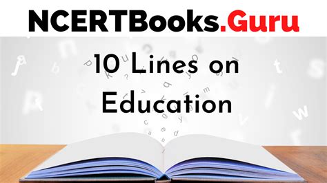 10 Lines On Education For Students And Children In English Ncert Books