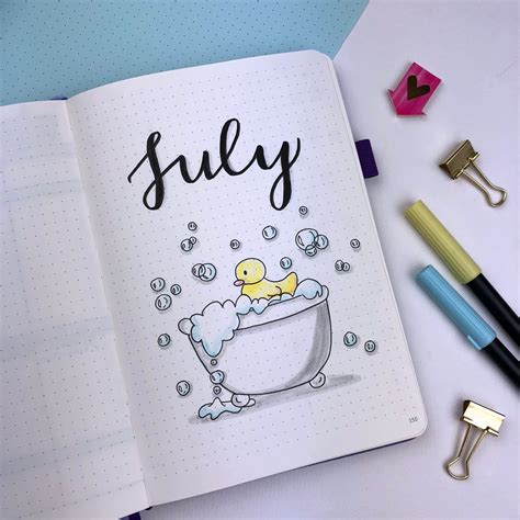 Looking Good Bullet Journal July Theme February Bujo Ideas