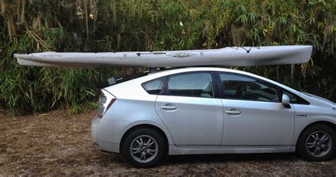 How To Car Top A 16 Foot Kayak On A 15 Foot Prius Richard Rathes
