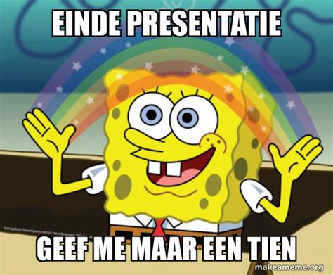 Einde Presentatie Nu Klappen En Geef Me Maar Een Tien Tough Spongebob