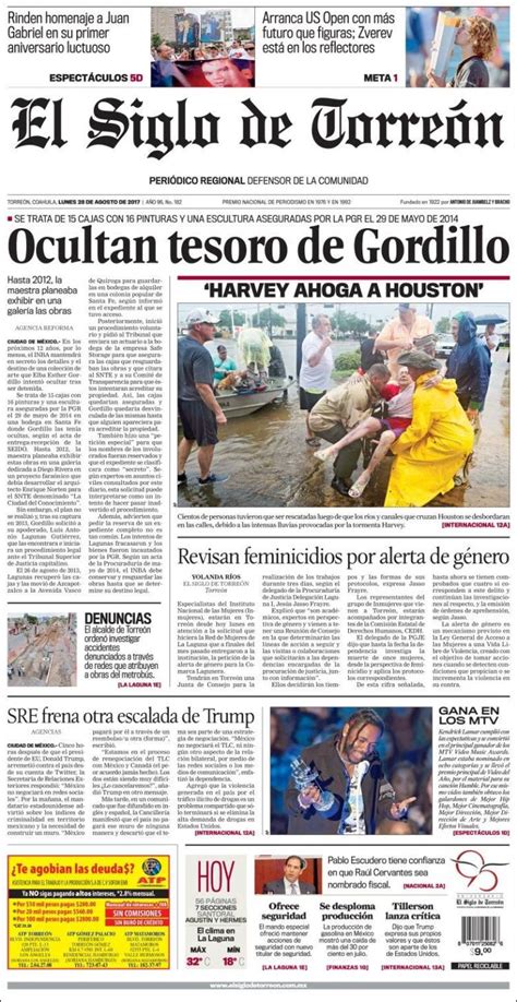 Periódico El Siglo De Torreon México Periódicos De México Edición