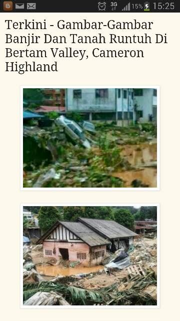 Satu di tanah rata dan satu lagi di brinchang. bumiyang: Kesan Tanah Runtuh di Cameron Highland Umpama ...