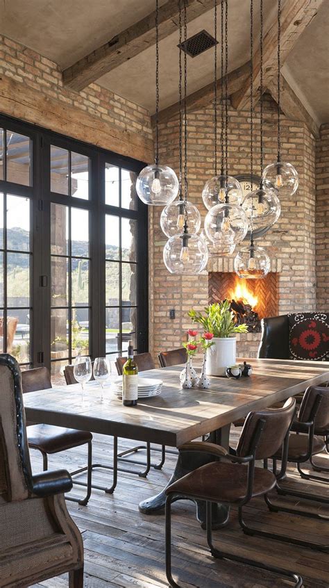 These collections are available with a variety of shapes, designs. Eclectic Dining Room | Farmhouse dining room lighting ...