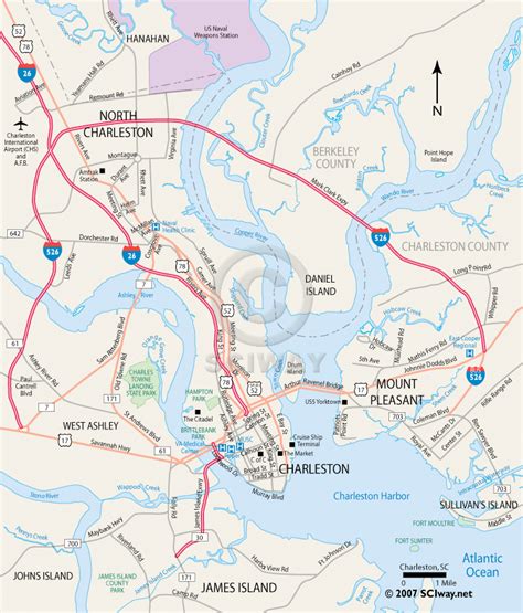 Charleston South Carolina Printable Map