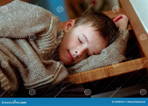 Sleepy Boy Stock Image Image Of Learn Male Floor Hard 4098933