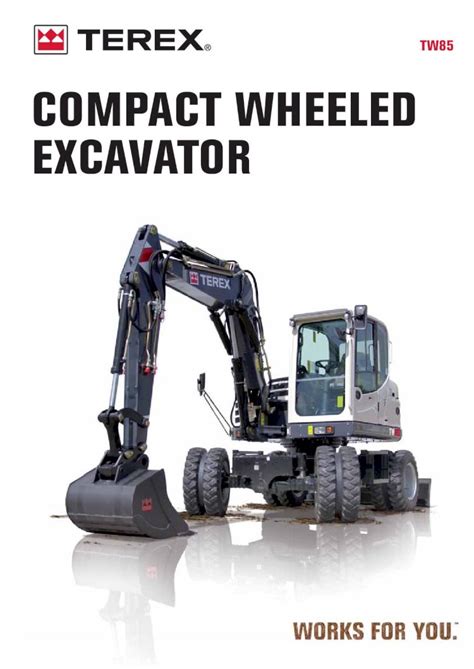 Pdf Tw85 Compact Wheeled Excavator Maskiner Asthe Terex Tw85