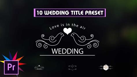 Amazing premiere pro templates with professional graphics, creative edits, neat project organization, and detailed, easy to use tutorials for quick results. Free Animated Wedding Title Preset | Premiere Pro Motion ...