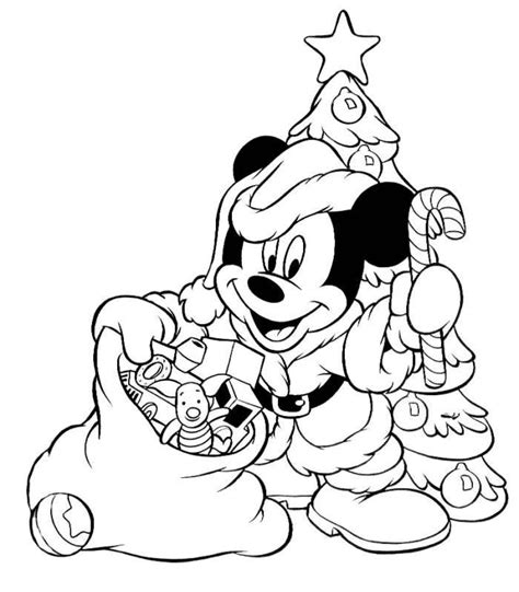 Desenho De Natal Do Mickey Para Colorir Tudodesenhos