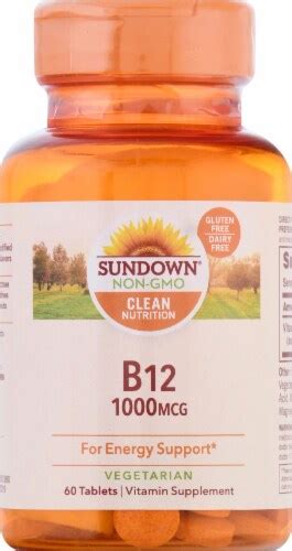 Sundown Naturals B12 1000 Mcg Tablets 60 Ct Harris Teeter