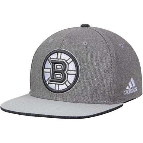 Mens Boston Bruins Adidas Gray Travel And Training Adjustable Snapback