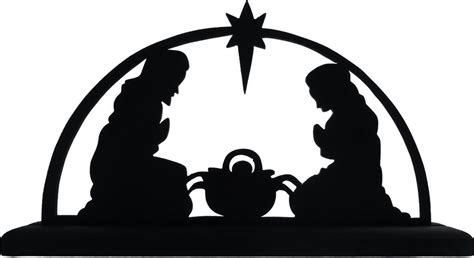 Nativity Scene Handmade Wood Display Silhouette Great