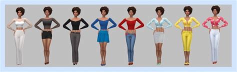 Ep02 Sleeved Crop Top At Sims4sue Sims 4 Updates