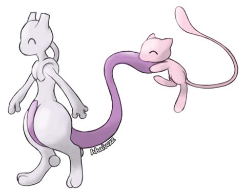 Mew Pokemon Fan Art Mew And Mewtwo Mew And Mewtwo Pokemon Mew Mewtwo