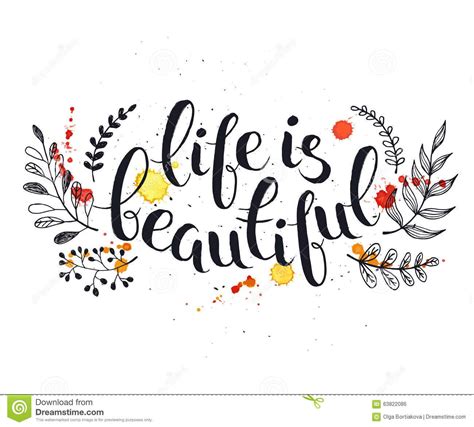 Quotes Handlettering Hand Written Latin Quote Life Is Beautiful
