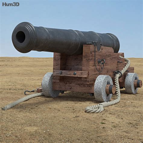 Naval Cannon 3d Model Military On Hum3d