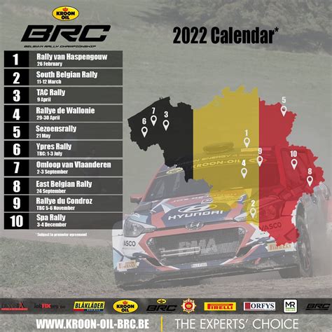 Calendrier Championnat De Belgique Des Rallyes 2022