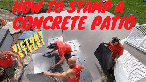 How To Stamp A Concrete Patio Victory Style Youtube