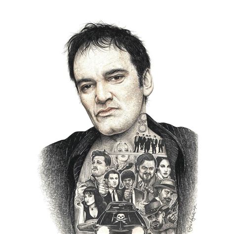 Wayne Maguire Tattooed Quentin Tarantino Inked Ikon Canvas Print 5057833114058 Ebay
