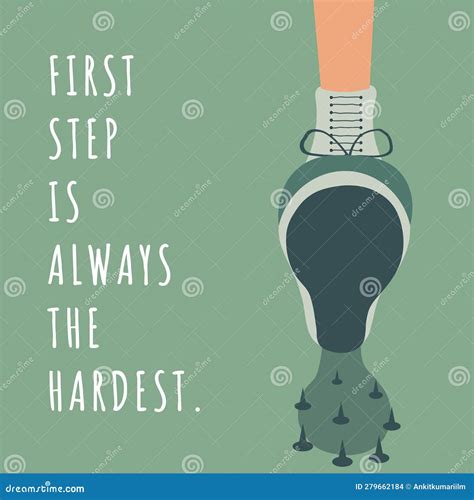 First Step Vector Illustration Graphical Representation Stock Vector