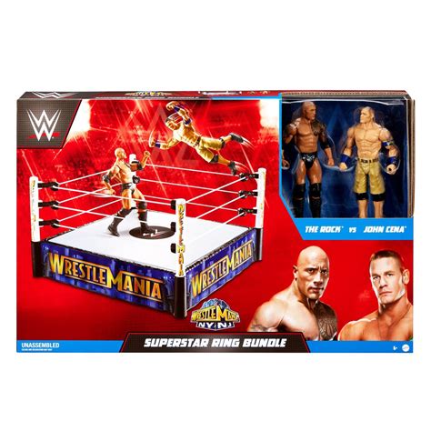 Wwe Wrestlemania The Rock Vs John Cena Superstar Ring Action Figure 2 Pack