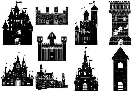 Castle Silhouettes Vector Ai Eps Vecor And Png
