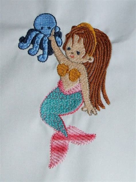 Instant Download Machine Embroidery Mermaid Design Mermaid Machine