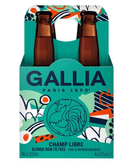 Pack De Bière Blonde Champ Libre 5°8 Gallia 4 X 33 Cl Bam Courses