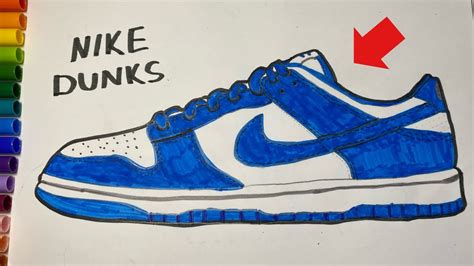How To Draw Nike Dunks Easy Youtube