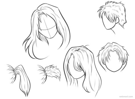 How To Draw Long Anime Hair Reverasite