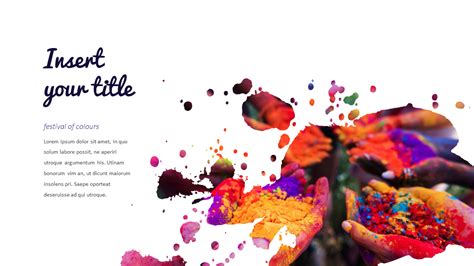 Colorful Holi Ppt Background Designs For Your Presentations