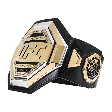 A Black And Gold Wrestling Belt With The Number Fifteen On It