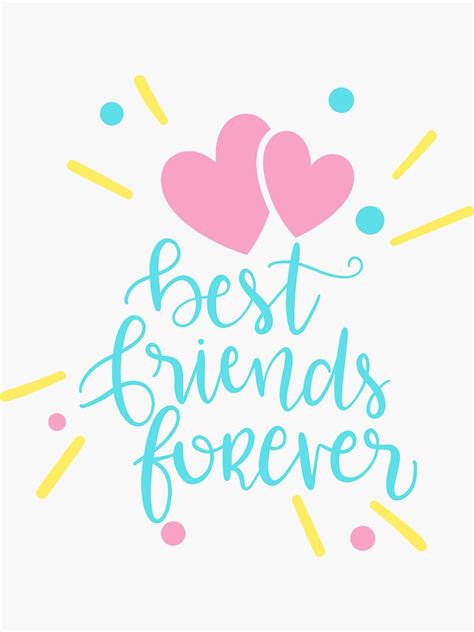 Pegatina Best Friends Forever Bff Día De La Amistad De Wabeen