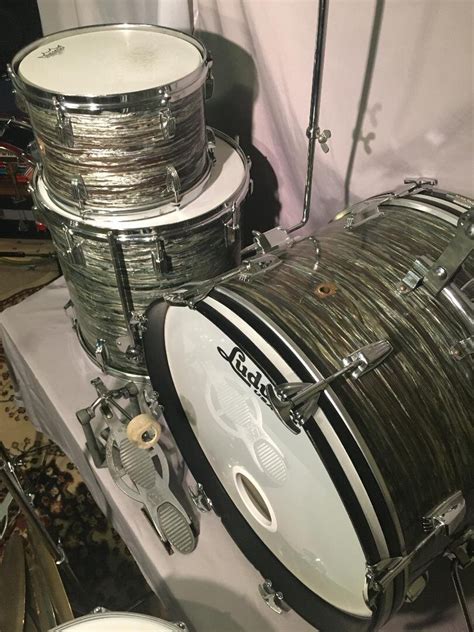 Sold 60s Vintage Ludwig Rogers Blue Oyster Pearl Drum Set