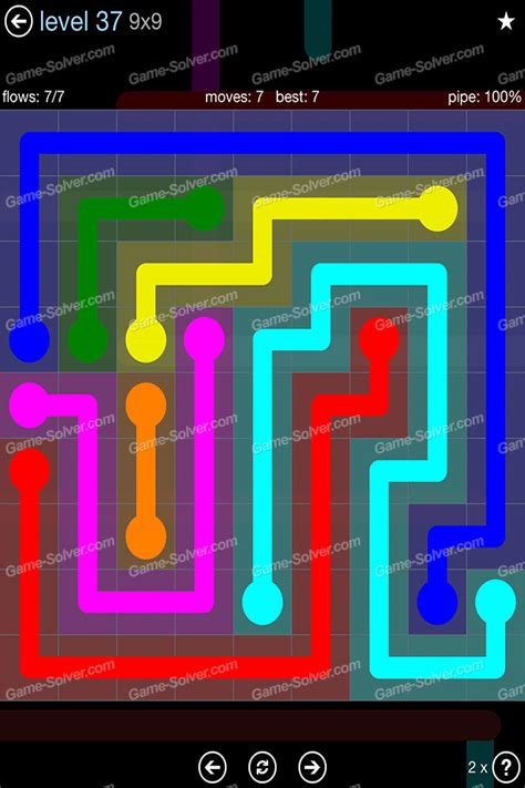 Flow Rainbow Pack Level 37 Game Solver