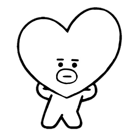 Coloring Page Bt Tata Bts Drawings Cute Coloring Pages Easy Sexiz Pix
