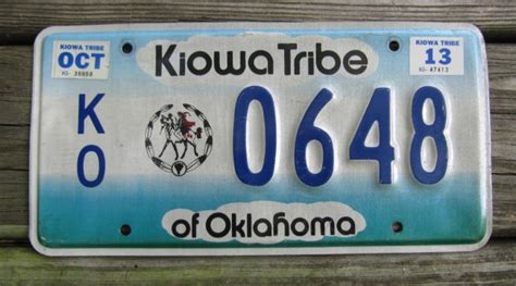 License Plates For Sale Oklahoma Kiowa Tribe License Plate Tribal 2013