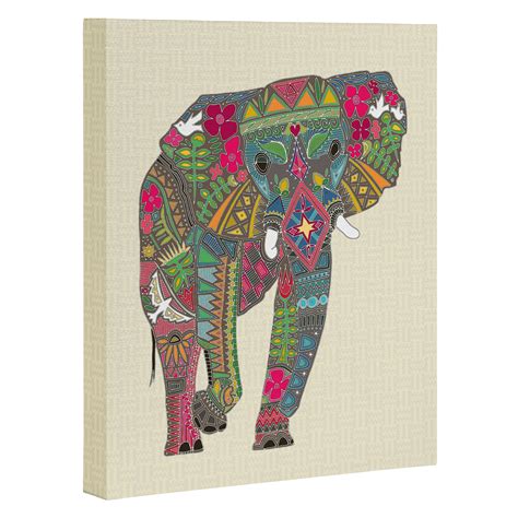 Peace Elephant Art Canvas Sharon Turner