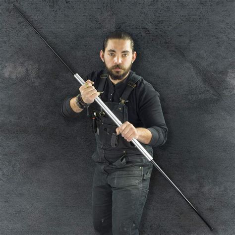 Silver Expandable Bo Staff Collapsible Bo Staff Metal Weapons