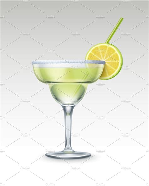 Margarita Cocktail Custom Designed Illustrations ~ Creative Market