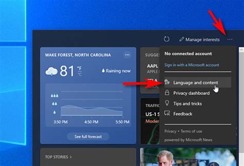 How To Get Windows 10s Taskbar Weather Widget Back Thefastcode